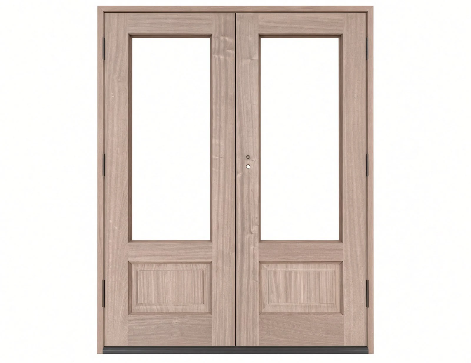 Full glass double entry exterior door design
