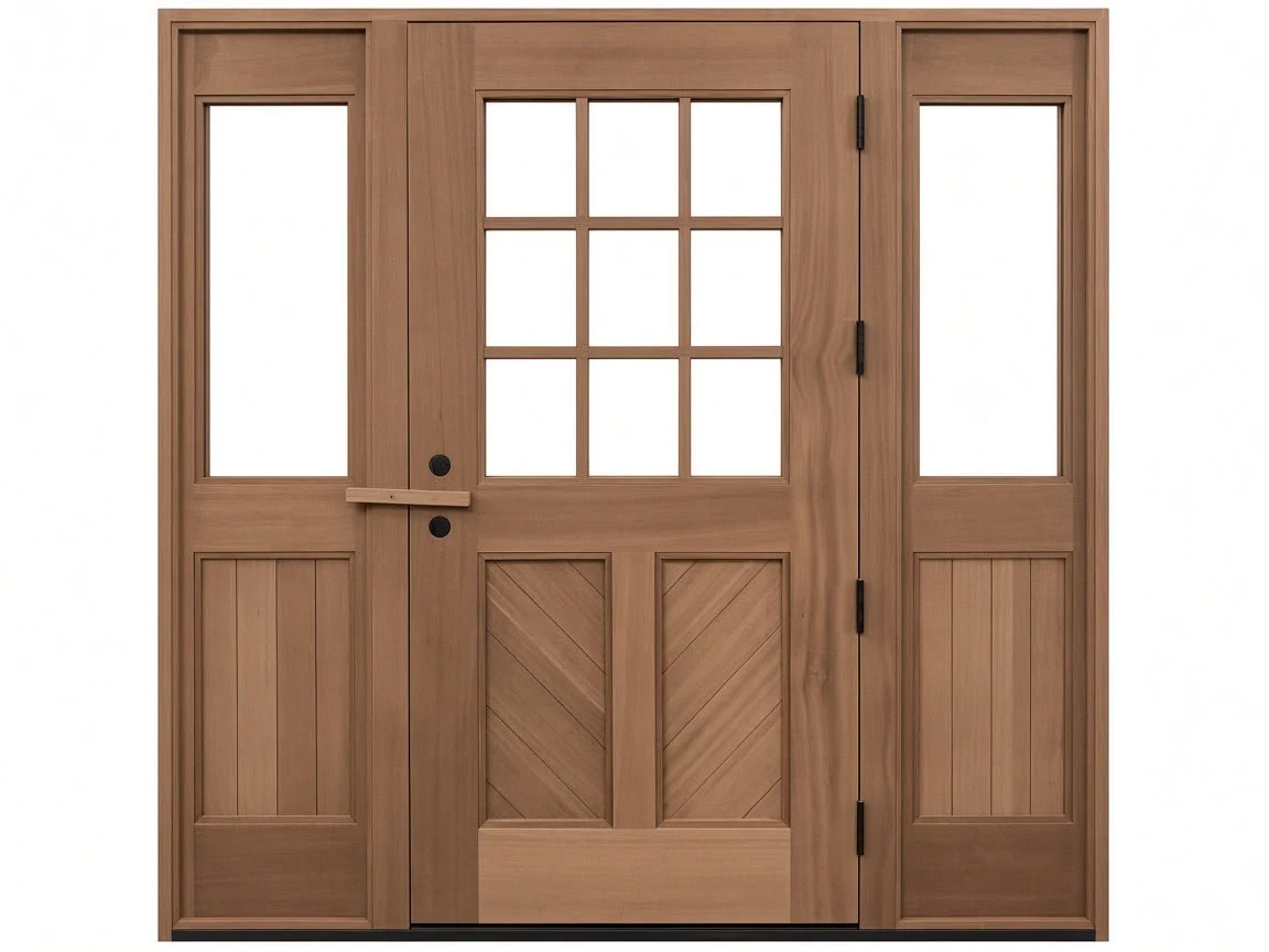 Nine-light entry & sidelights exterior door design